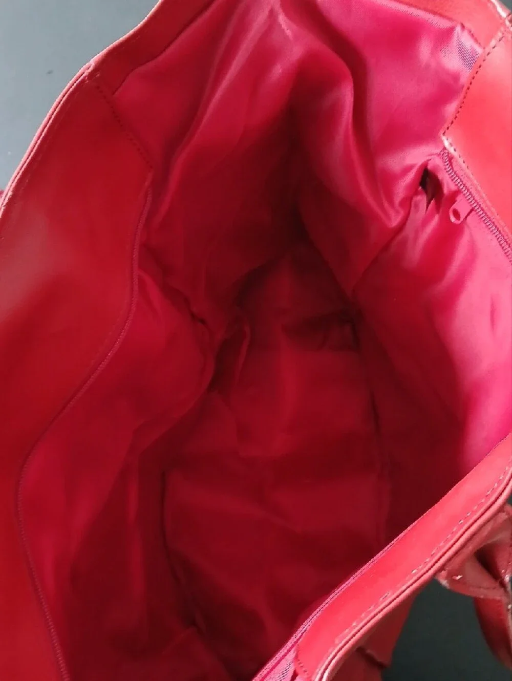 Buxton Red Leather Laptop Tote for Men